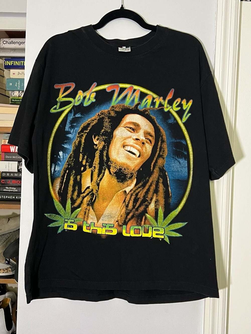 Vintage Bob Marley 'Is This Love' Graphic Double-Sided T-Shirt